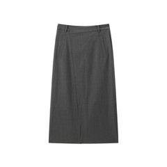 Women's Asymmetric-Slit Midi Skirt