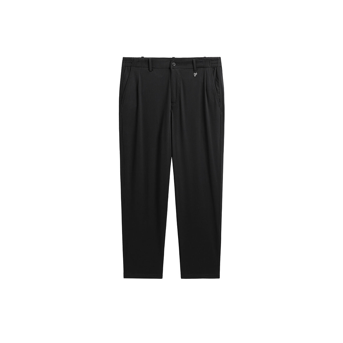 Men's Solid Slight Stretch Tapered Trousers