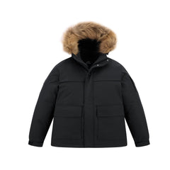 Men's Black Utility Outdoor Parka Down Jacket