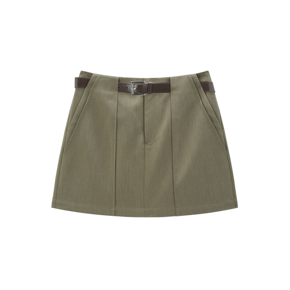 Women's Statement A-Line Mini Skirt with Belt