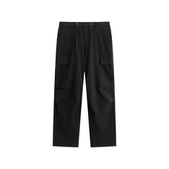 Men's Drawstring-Waist Straight-Leg Cargo Pants