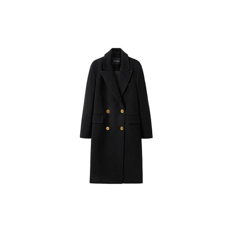 Peacebird Women *US Final Sale* Women's Straight Double-Breasted Wool Coat