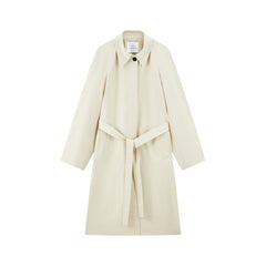 Women's Oversized Trench-Style Jacket with Belt