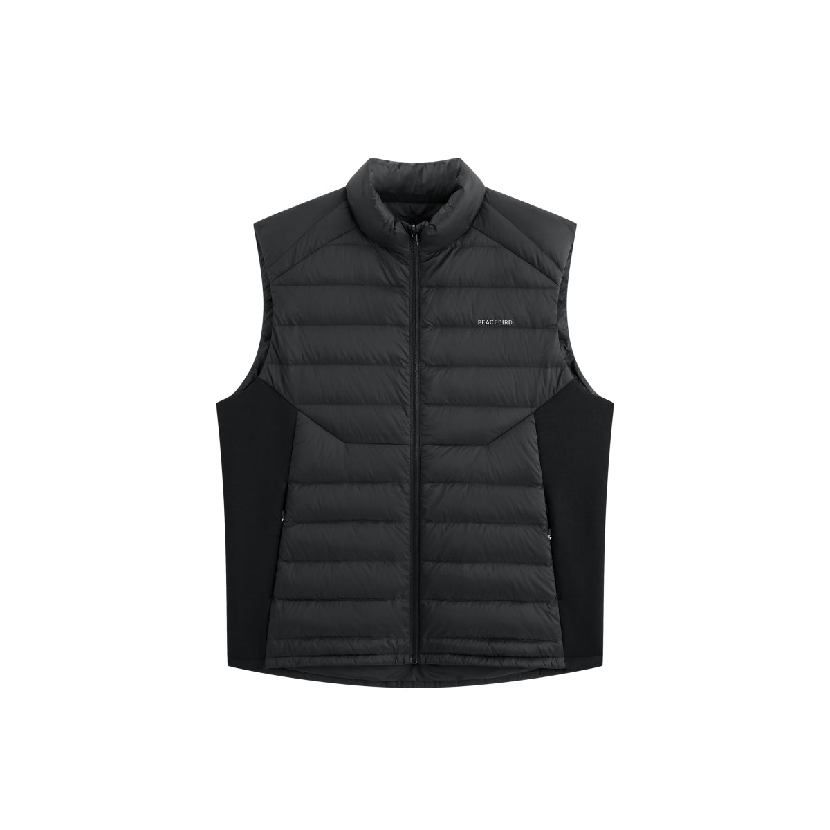 Men's Dual-Fabric Printed Down Vest