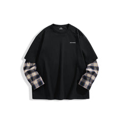 Men's Layered-Look Panel Long-Sleeve T-Shirt