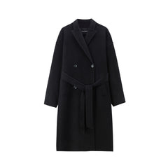 Women's Relaxed Notch-Lapel Double-Face Wool Coat