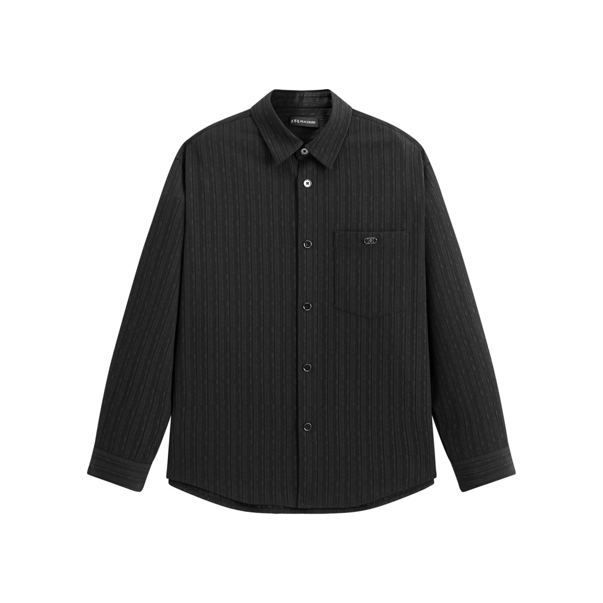 Men's Relaxed 3D Jacquard Textured Shirt