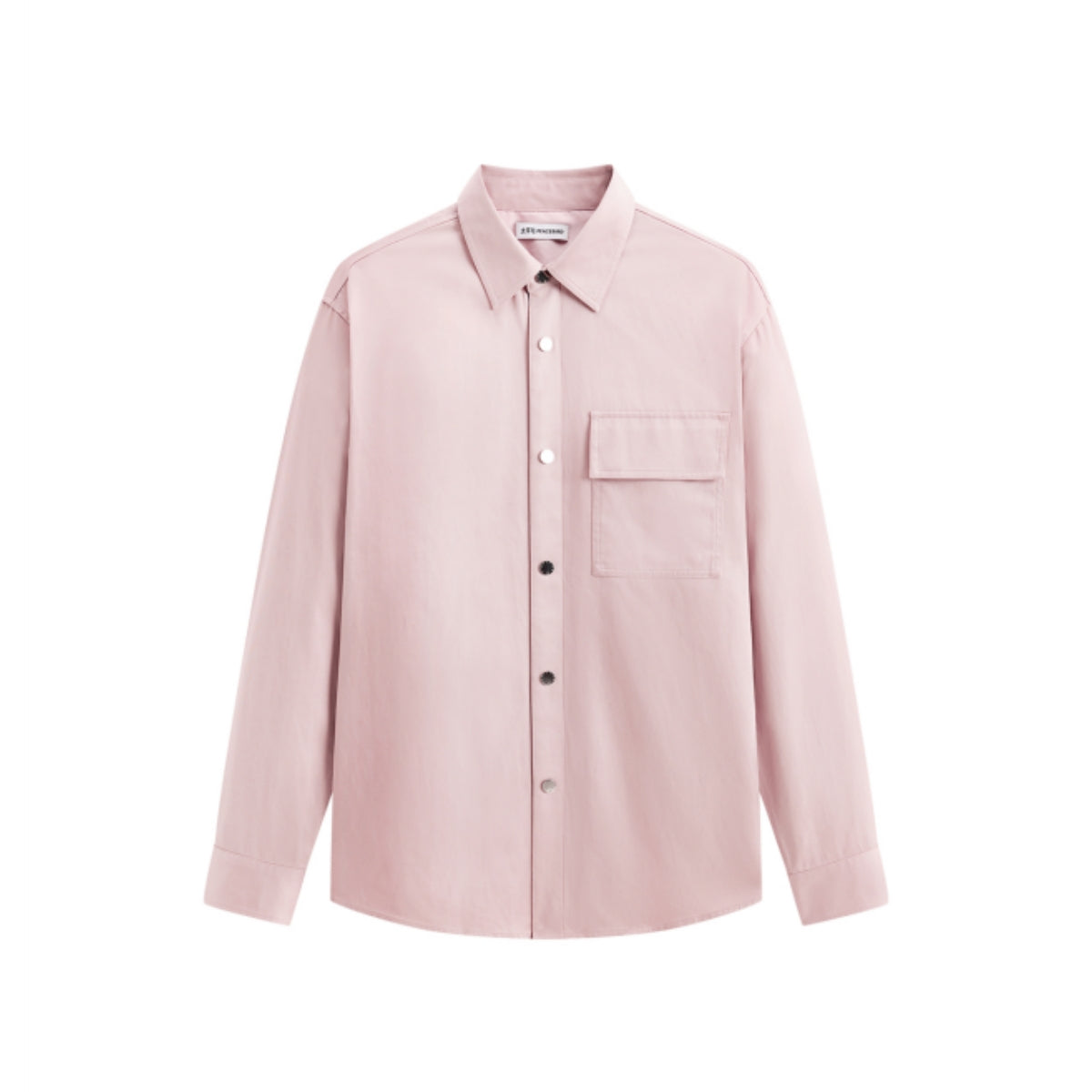 Men's Pink Letter Embroidered Shirt