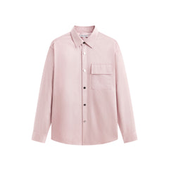 Men's Pink Letter Embroidered Shirt