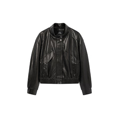 Women's PU Textured Moto Jacket