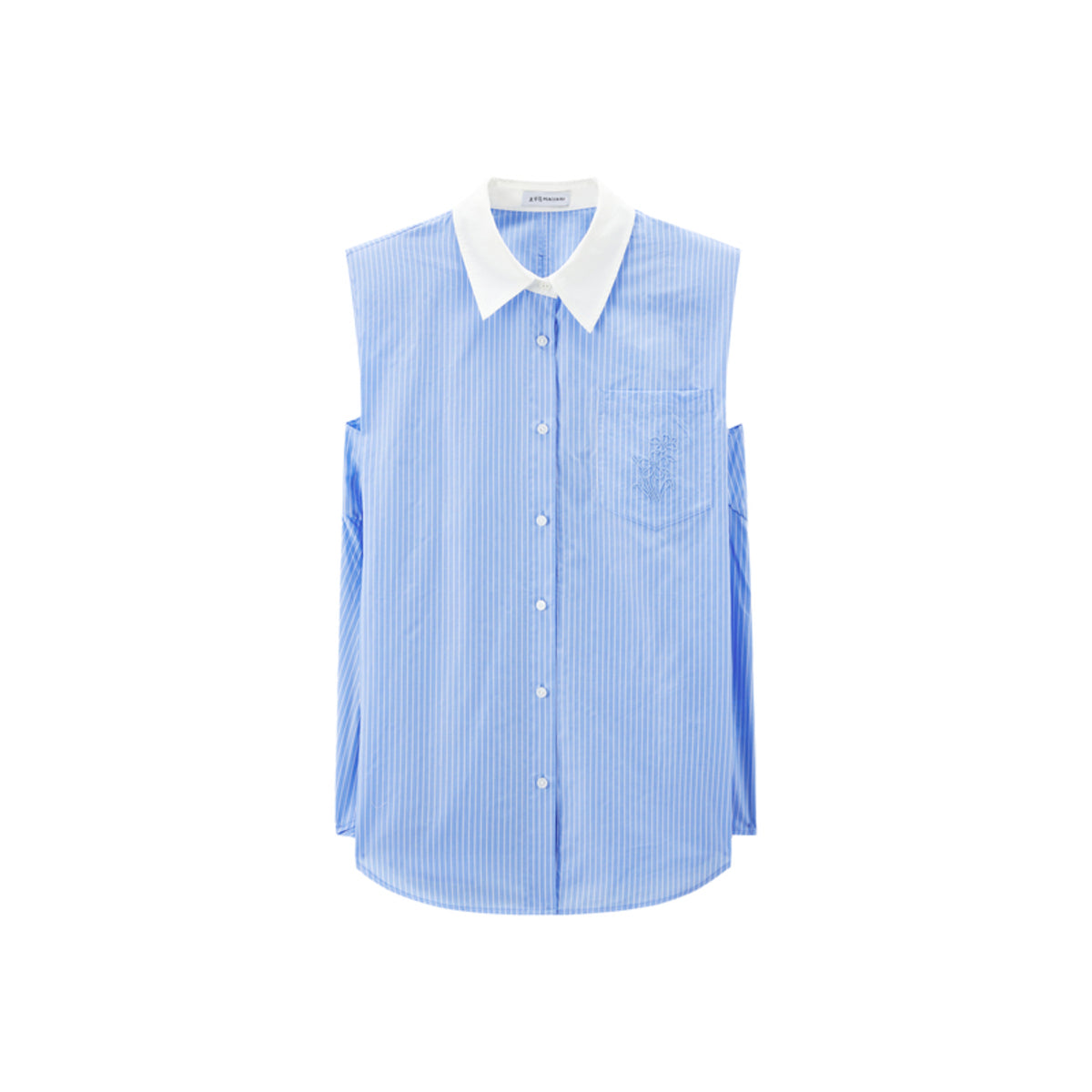 Women's Striped Twist-Back Sleeveless Shirt