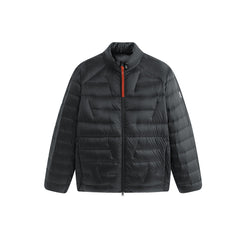 Men's Stand-Collar Goose Down Jacket with Contrast Details