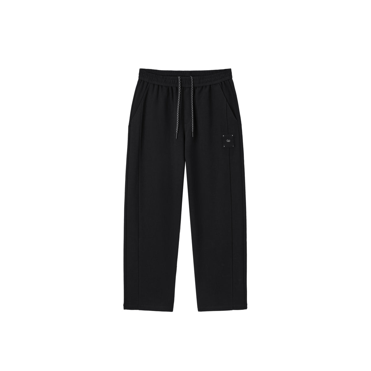 Men's Drawstring Textured Straight Pants