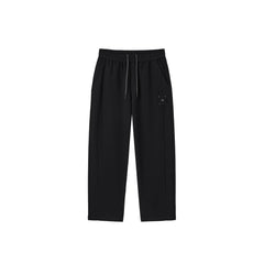 Men's Drawstring Textured Straight Pants