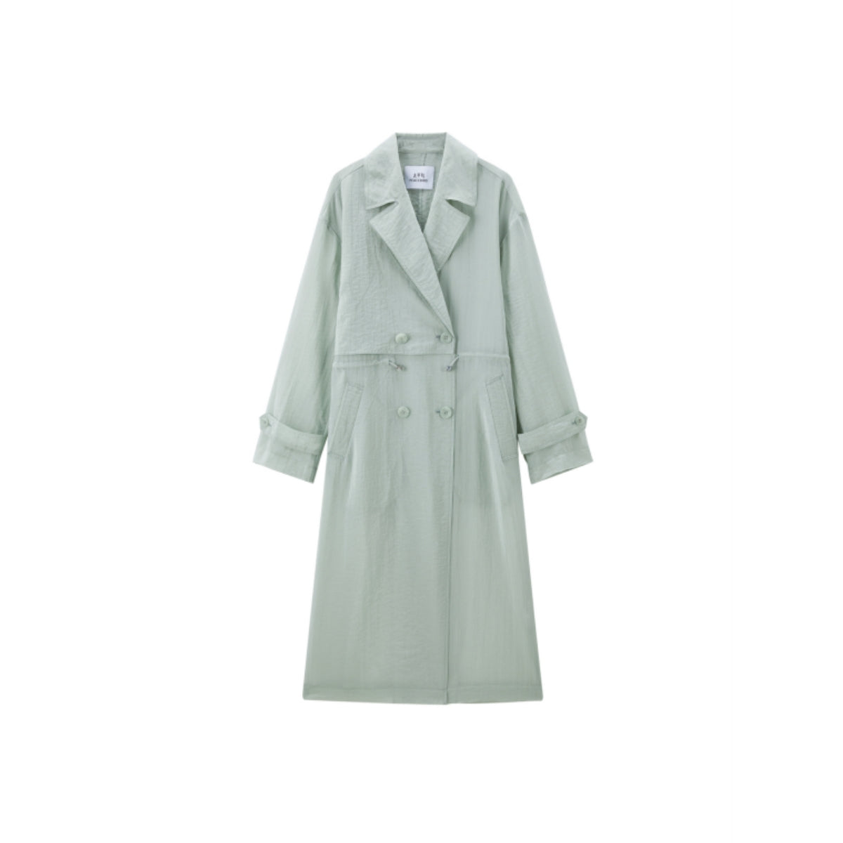 Women's Textured Acetate-Blend Lightweight Trench Jacket