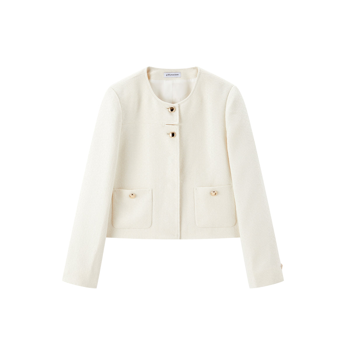 Women's Boxy Tweed-Inspired Jacket