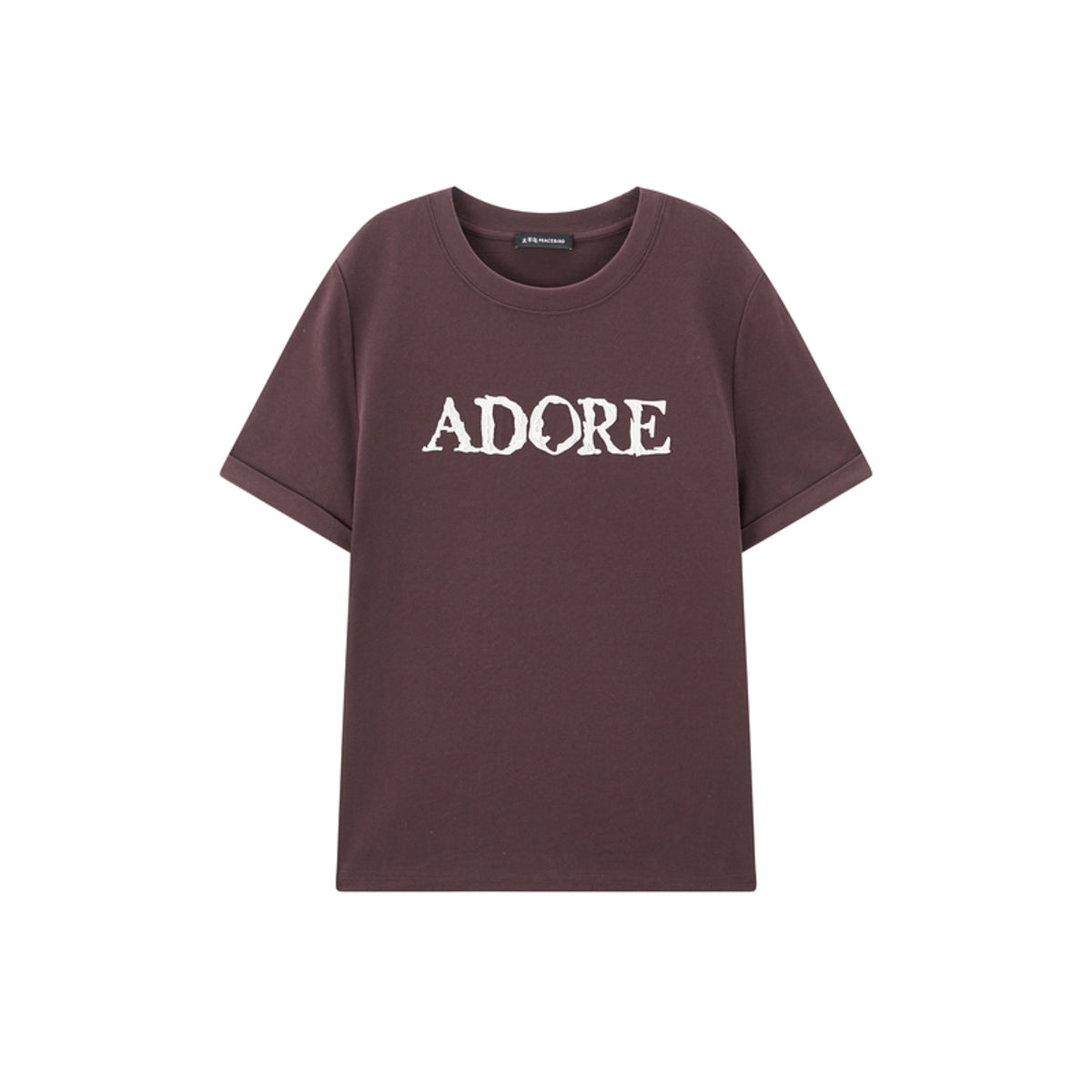Women's Raised Letter Embroidery T-Shirt