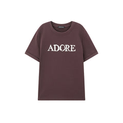 Women's Raised Letter Embroidery T-Shirt