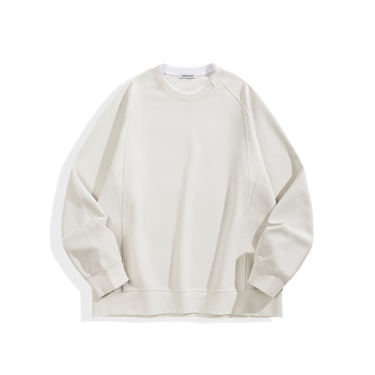Men's Layered-Look Jacquard Crewneck Sweatshirt