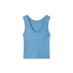 Women's Solid U-Neck Knit Tank Top