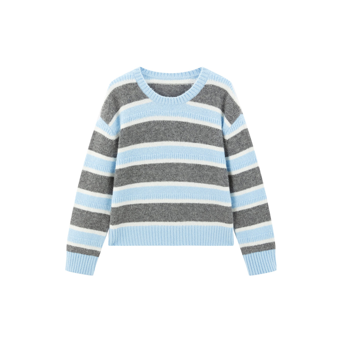 Women's Mohair-Blend Striped Drop-Shoulder Knit Sweater