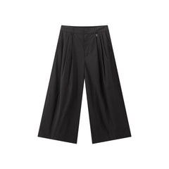 Women's Oversized High-Waist Cropped Straight-Leg Pants