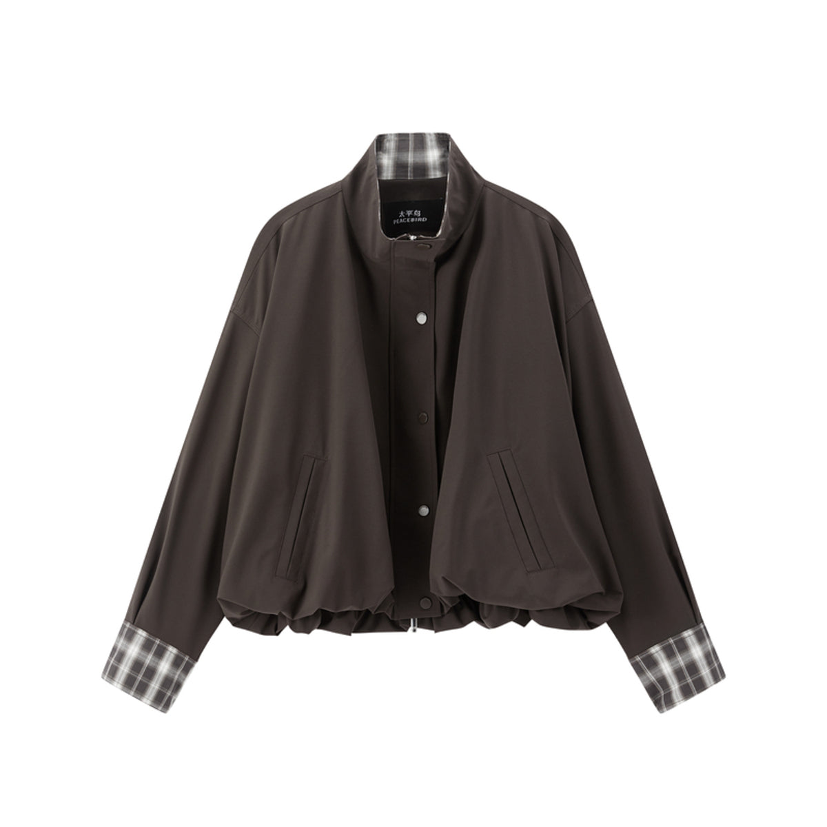 Women's Cropped Jacket with Tulip Hem