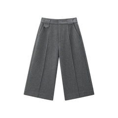 Women's Straight-Leg Wool Cropped Pants