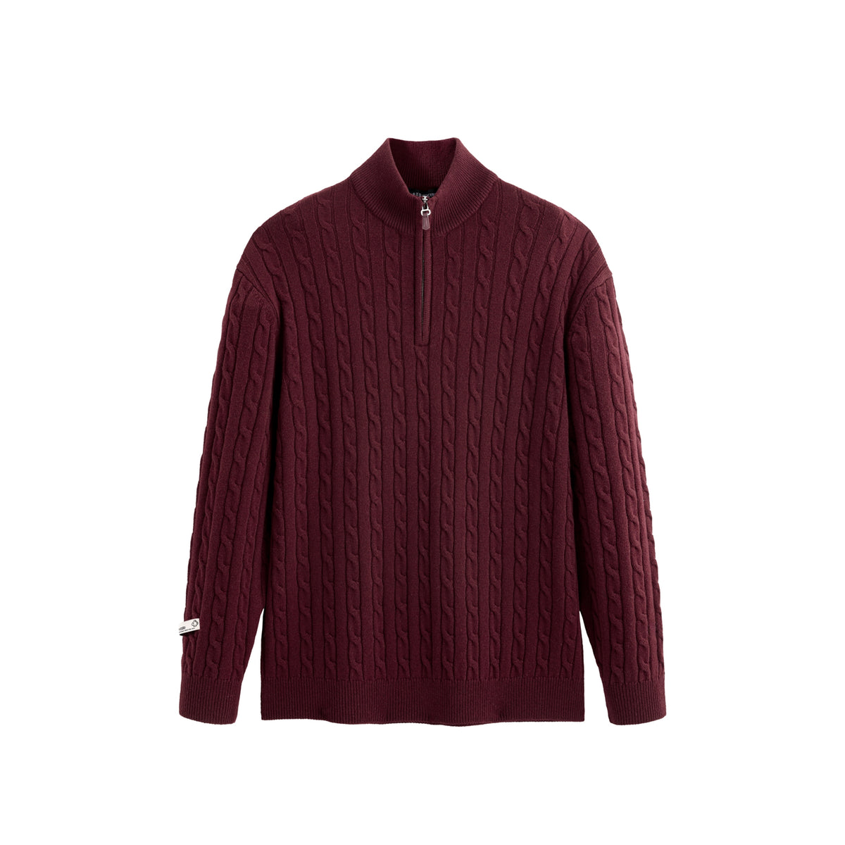 Men's Half-Zip Cable-Knit Sweater