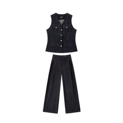 Women's Old Money Style Vest & Pants Set