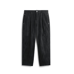 Men's Textured Straight-Leg Cargo Jeans