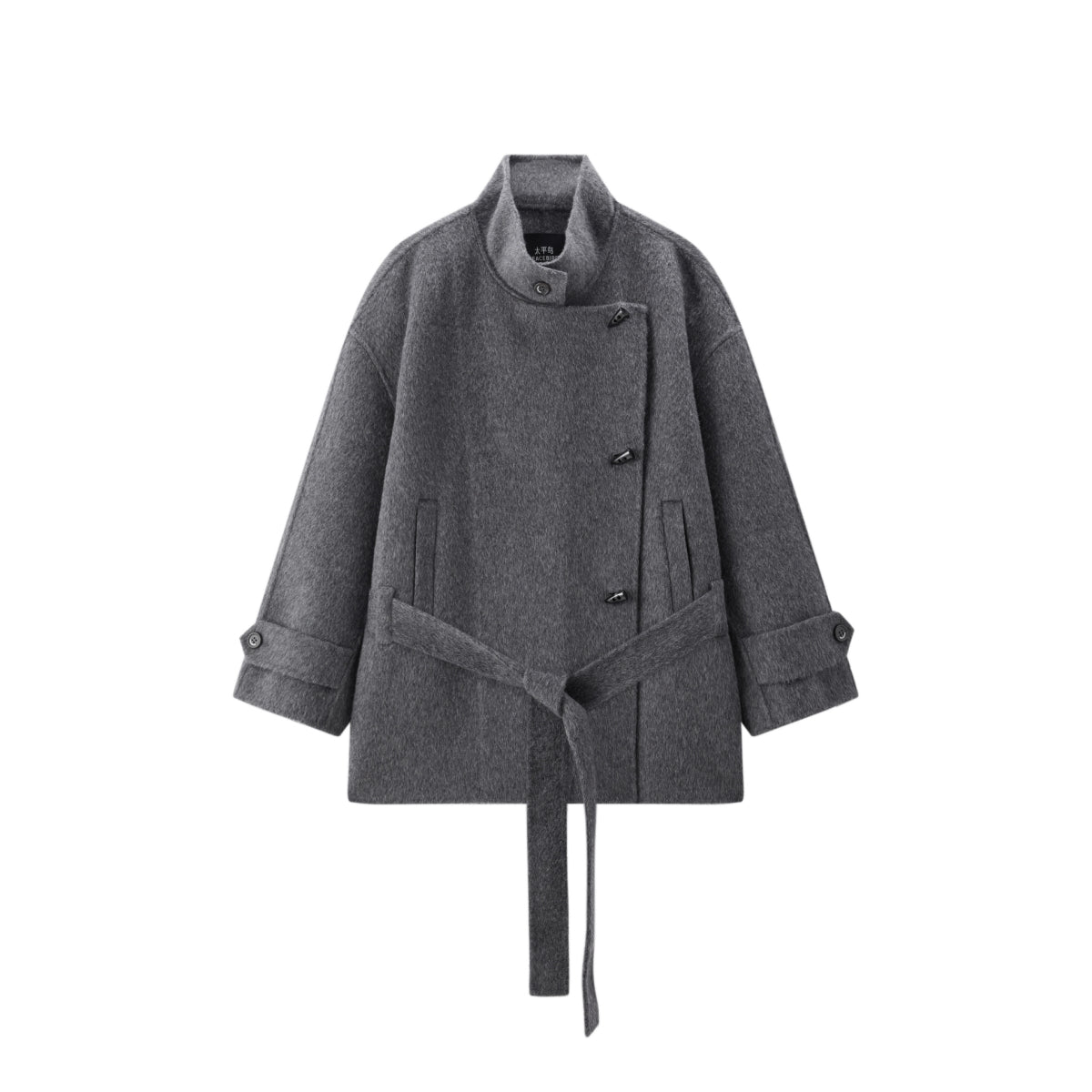 Women's Oversized Asymmetric Alpaca-Blend Coat