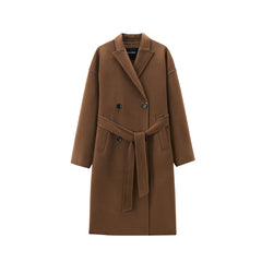 Women's Relaxed Notch-Lapel Double-Face Wool Coat