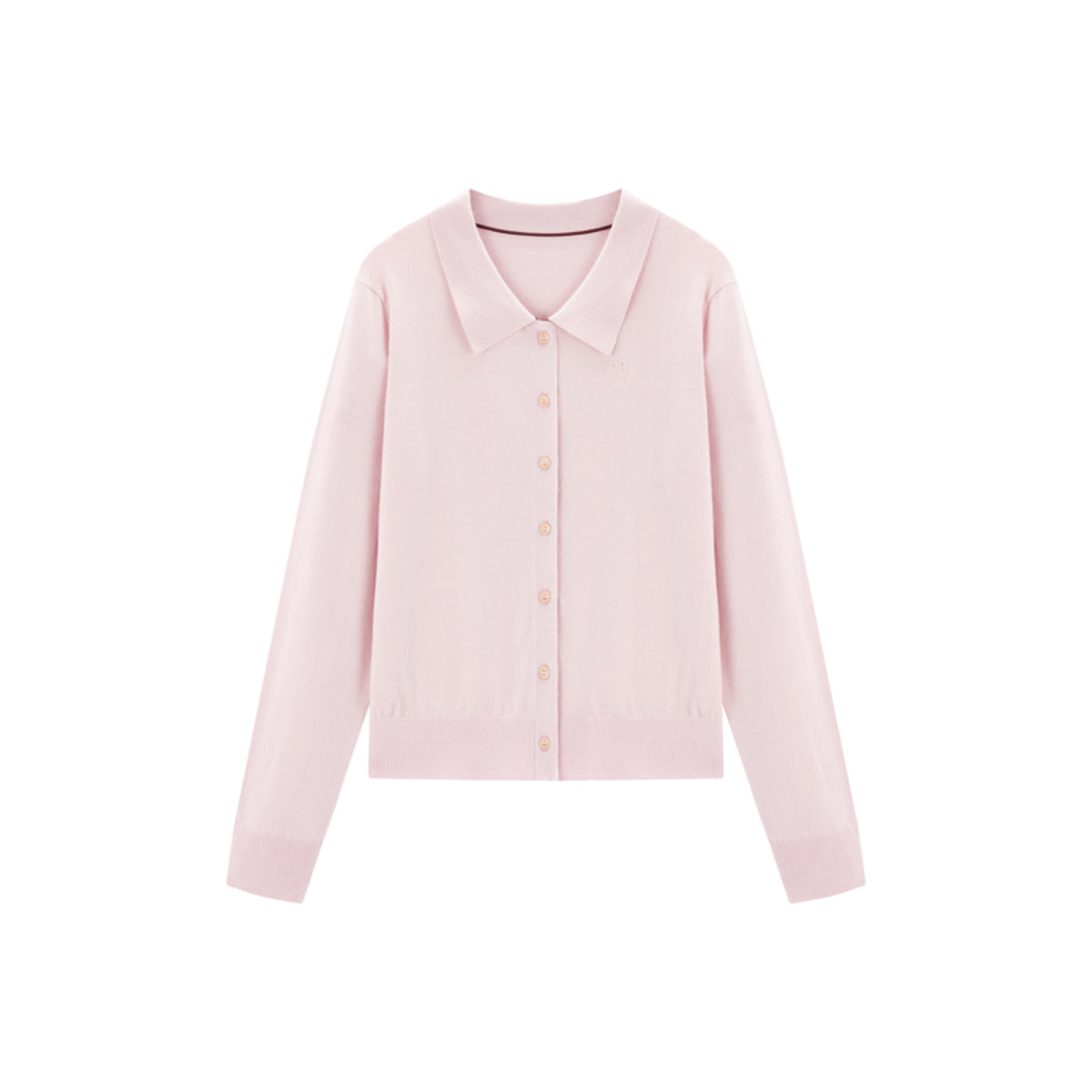 Women's Short Polo-Collar Cardigan