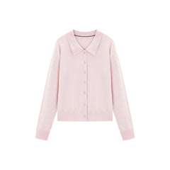 Women's Short Polo-Collar Cardigan