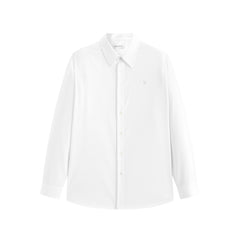 Men's Slim-Fit Solid Shirt with Embroidery