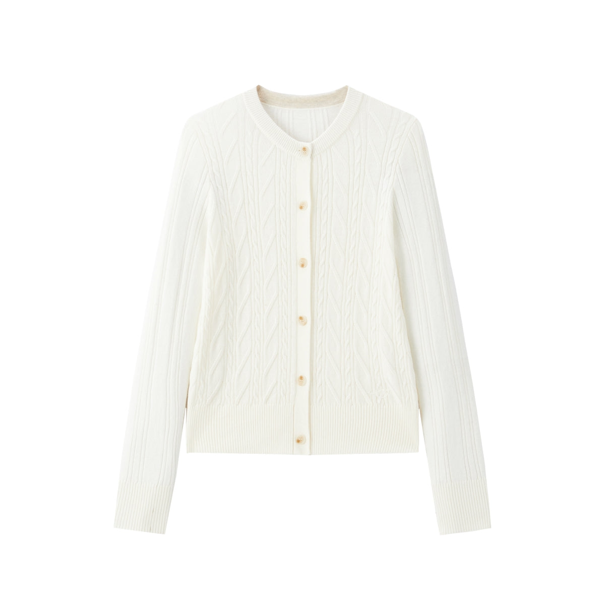 Women's Slim-Fit Cable-Knit Cardigan