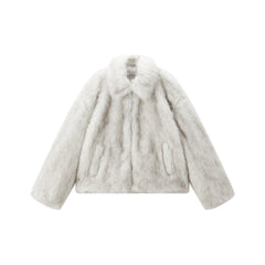 Women's Short Faux Fox Fur Jacket