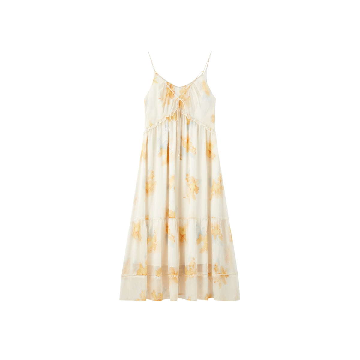 Women's Printed Ruched Cami Dress