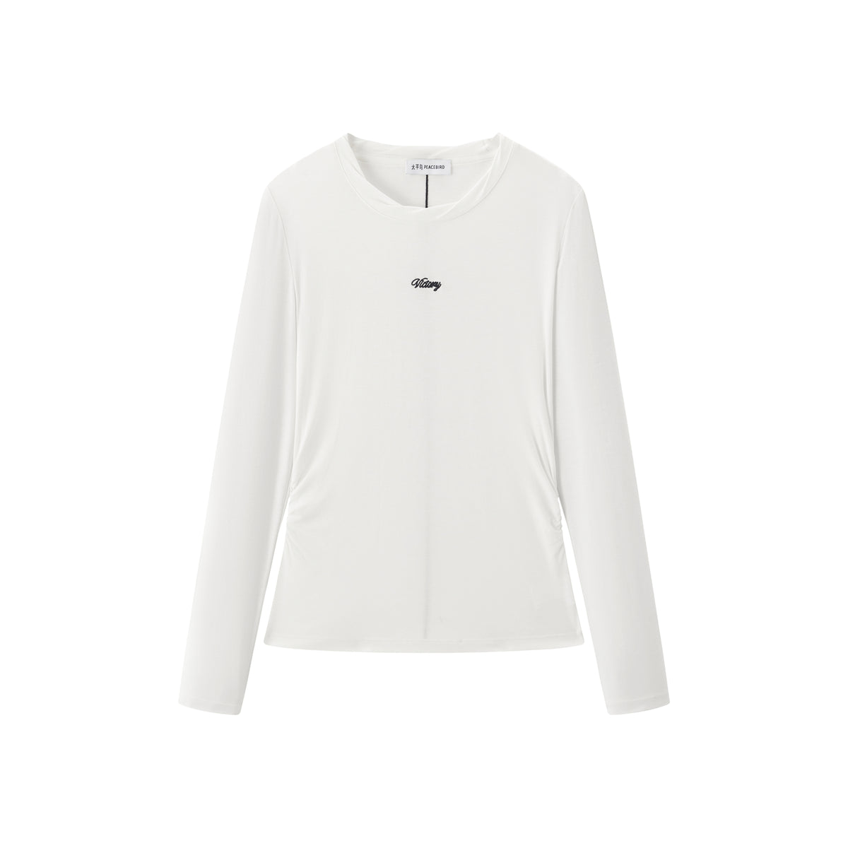 Women's Slim-Fit Ruched-Waist T-Shirt
