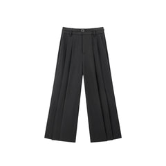 Women's High-Waisted Wide-Leg Pants with Belt