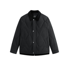 Men's Down Jacket with Corduroy Collar
