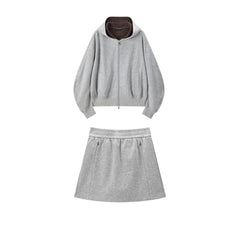 Women's Casual Sweatshirt & Skirt Set