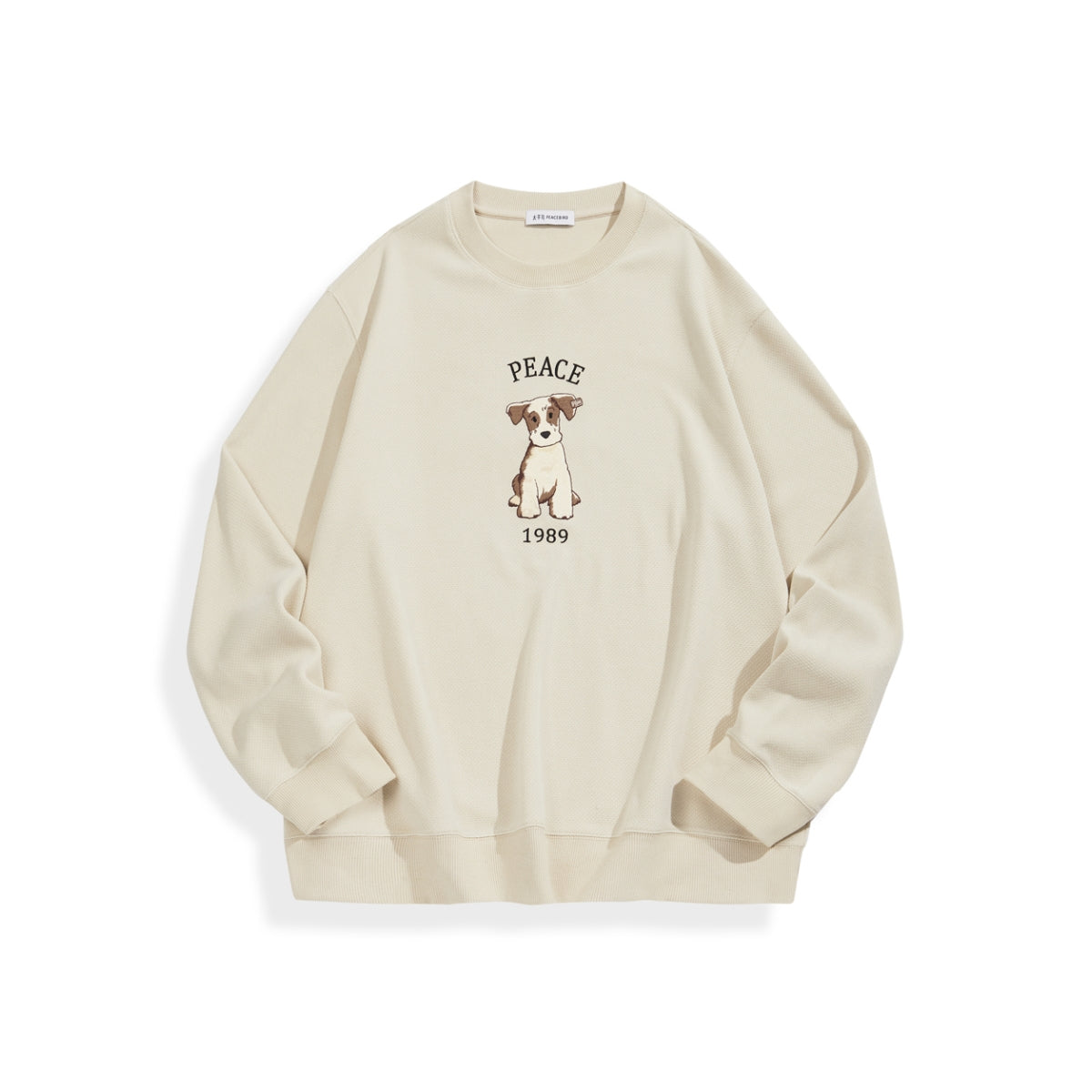 Men's Heavyweight Dog Embroidery Sweatshirt