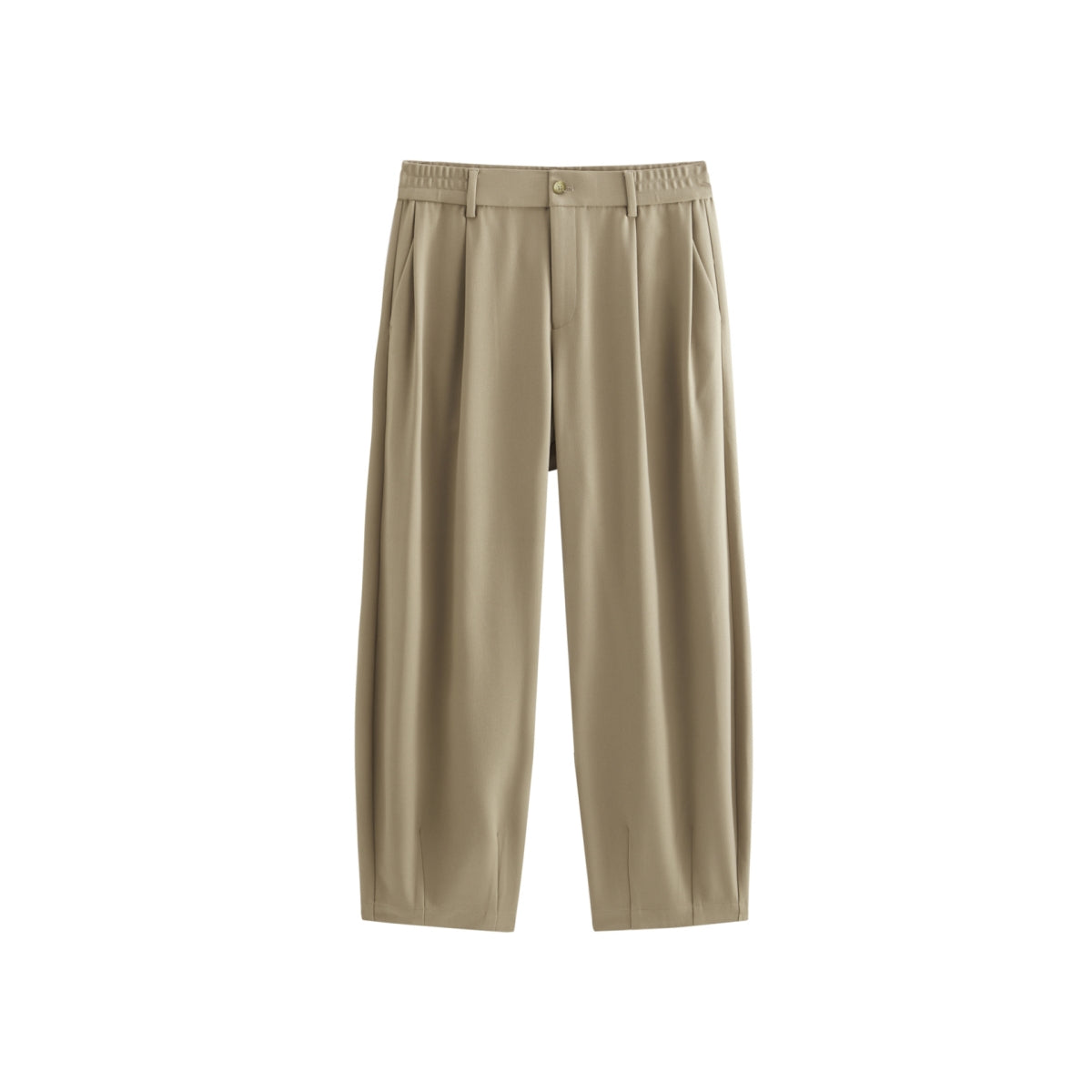 Men's Striped Textured Wide-Leg Trousers