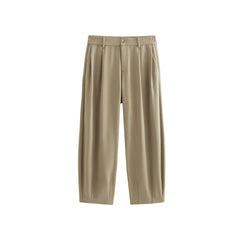 Men's Striped Textured Wide-Leg Trousers