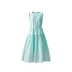 Women's Sleeveless Vacation Dress with Back Cutout