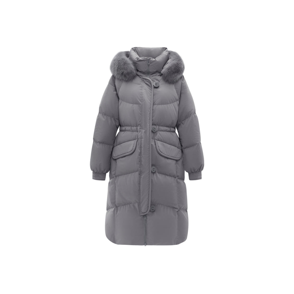 Women's Parka Down Coat With Fox Fur Collar