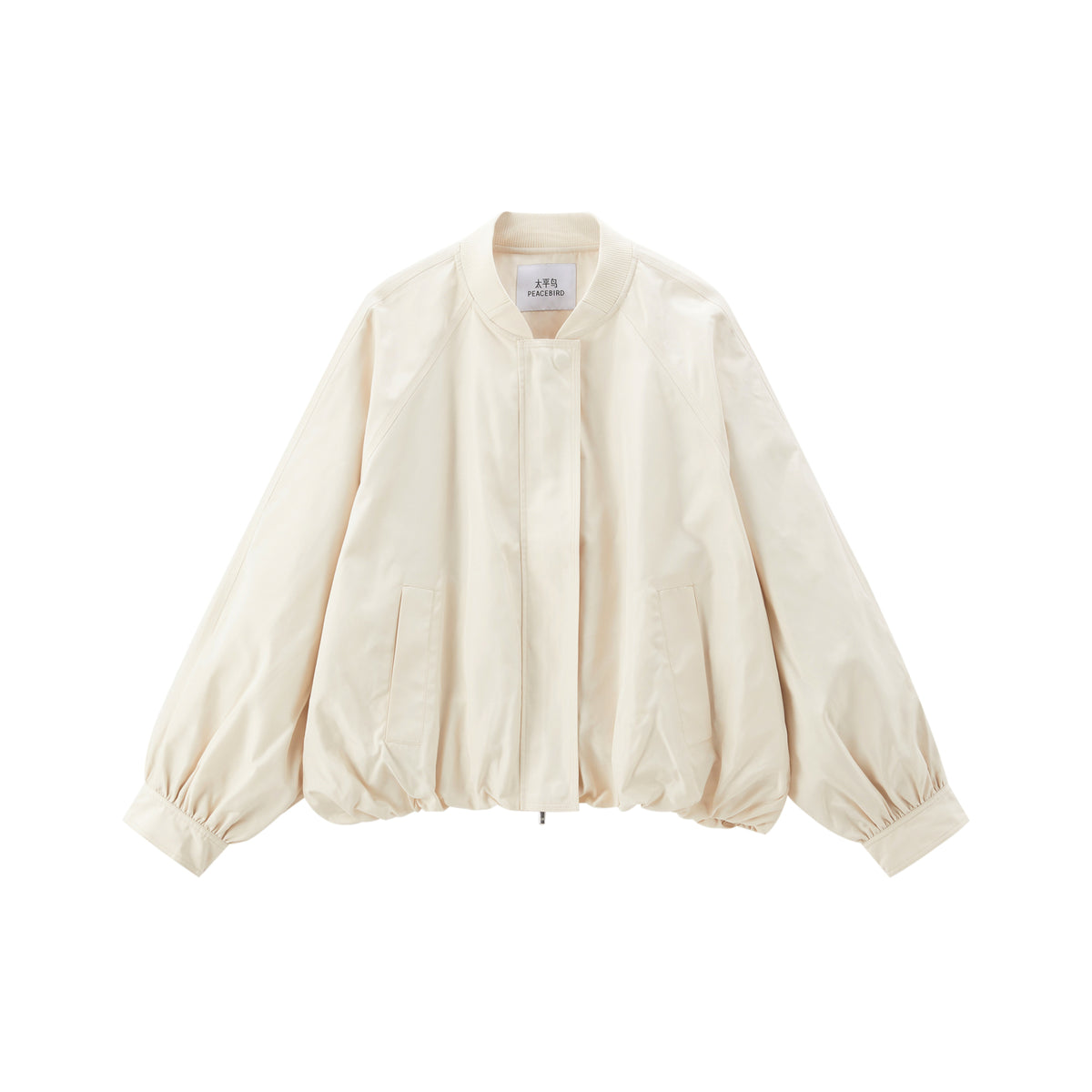 Women's Oversized Embroidered Bubble Baseball Jacket