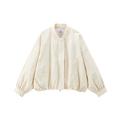 Women's Oversized Embroidered Bubble Baseball Jacket
